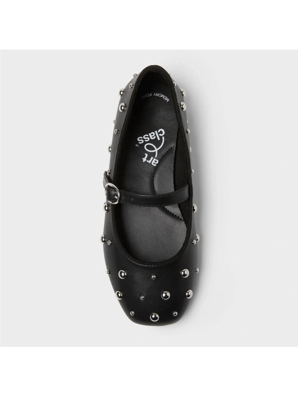 Art Class | Black Studded Mary Jane Flat